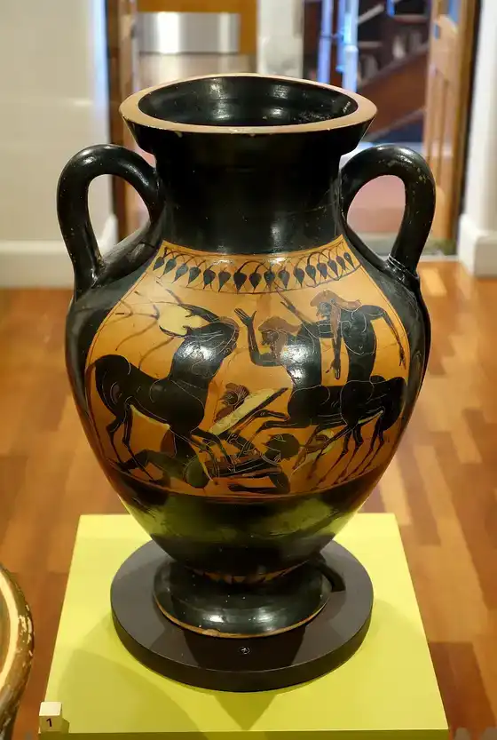 Amphore attique avec scène mythologique